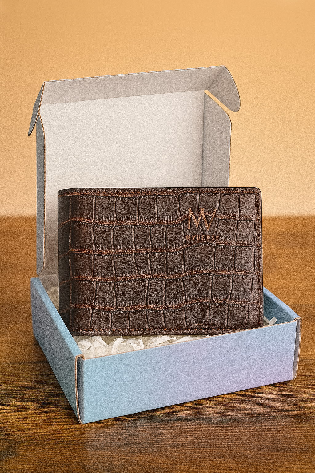 Mens Wallet Gift bag Brown