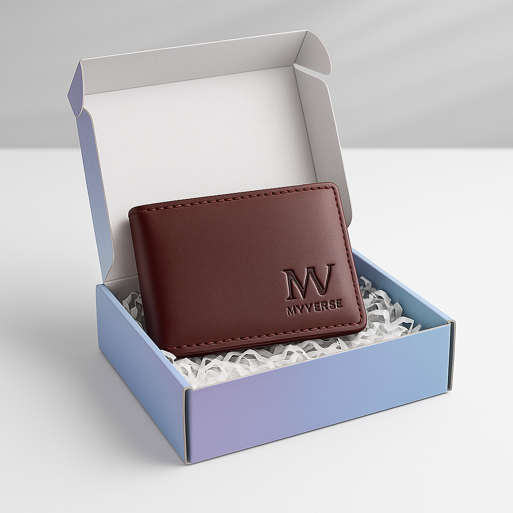 Mens Wallet Gift bag maroon 1