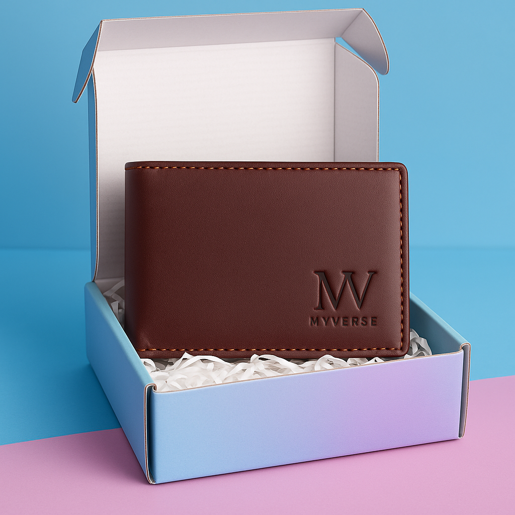 Mens Wallet Gift bag maroon 2