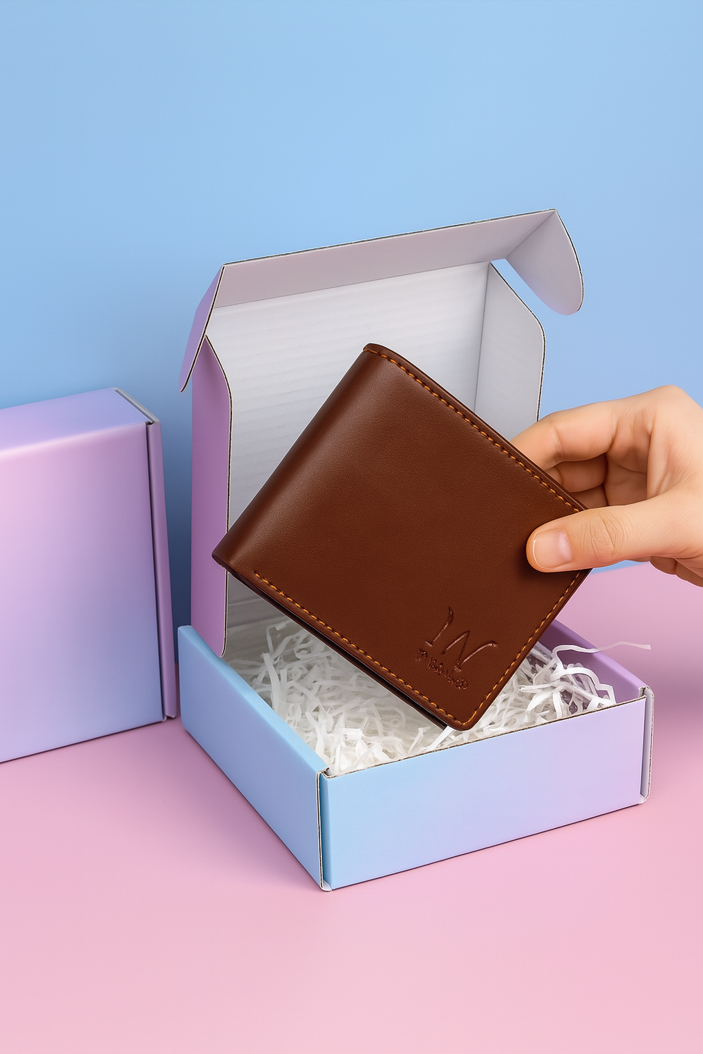 Mens Wallet Gift bag maroon